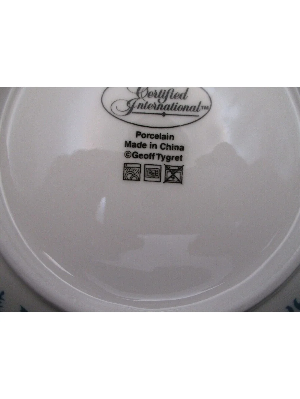 Certified International Geoff Tygret Blue White Porcelain Serving Bowl 9